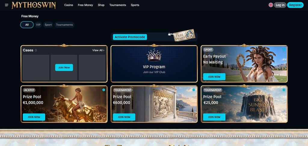 MythosWin Casino -Aktionen DE